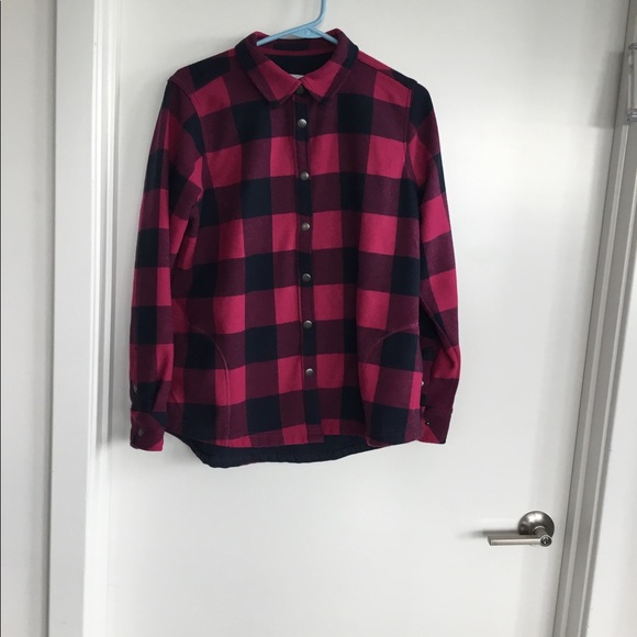 Orvis Women’s Red /Black Buffallo Plaid Flannel Jacket.Size Large $40 - Picture 3 of 11